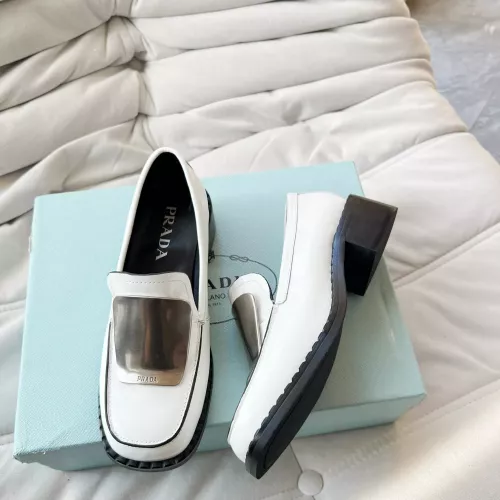 Prada Leather Shoes For Women #1292480 $102.00 USD, Wholesale Replica Prada Leather Shoes