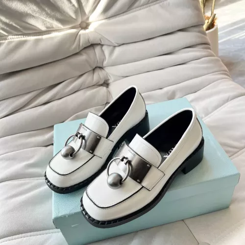 Replica Prada Leather Shoes For Women #1292483 $102.00 USD for Wholesale