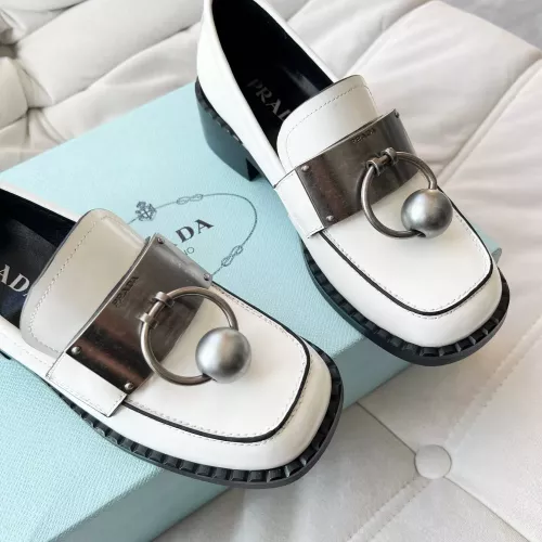 Replica Prada Leather Shoes For Women #1292483 $102.00 USD for Wholesale