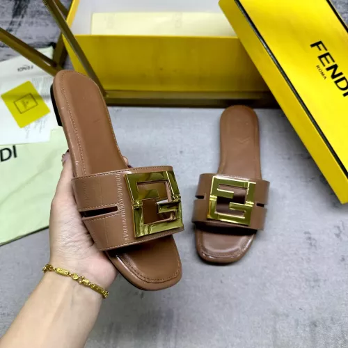 Fendi Slippers For Women #1292549 $85.00 USD, Wholesale Replica Fendi Slippers