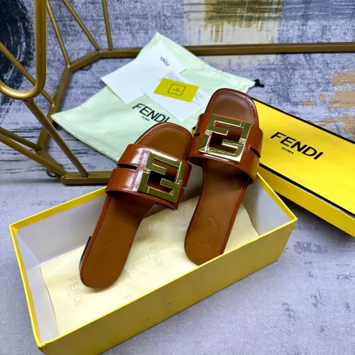 Replica Fendi Slippers For Women #1292550 $85.00 USD for Wholesale