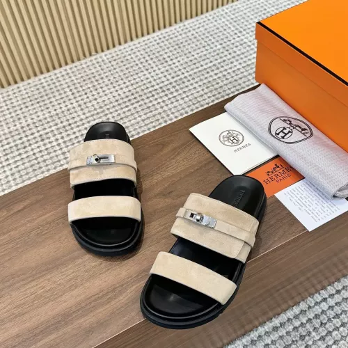 Replica Hermes Slippers For Men #1292624 $82.00 USD for Wholesale