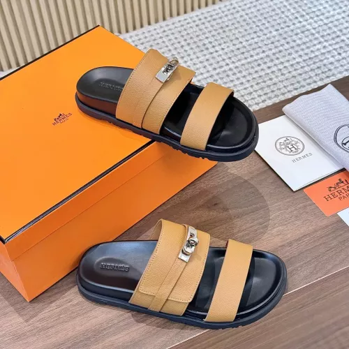 Replica Hermes Slippers For Men #1292634 $82.00 USD for Wholesale