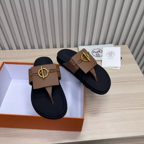 Replica Hermes Slippers For Women #1293057 $98.00 USD for Wholesale