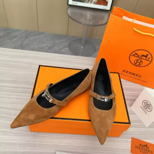 Replica Hermes Flat Shoes For Women #1293084 $102.00 USD for Wholesale