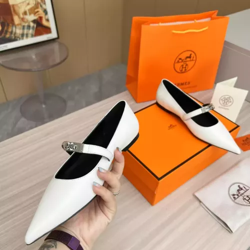 Replica Hermes Flat Shoes For Women #1293086 $102.00 USD for Wholesale