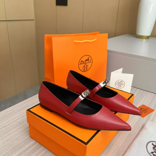 Replica Hermes Flat Shoes For Women #1293089 $102.00 USD for Wholesale