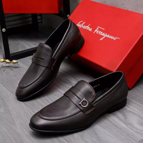 Salvatore Ferragamo Leather Shoes For Men #1293129 $85.00 USD, Wholesale Replica Salvatore Ferragamo Leather Shoes