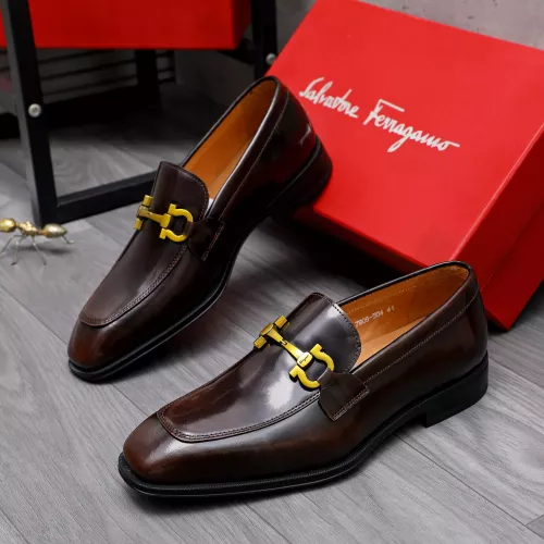 Salvatore Ferragamo Leather Shoes For Men #1293138 $85.00 USD, Wholesale Replica Salvatore Ferragamo Leather Shoes