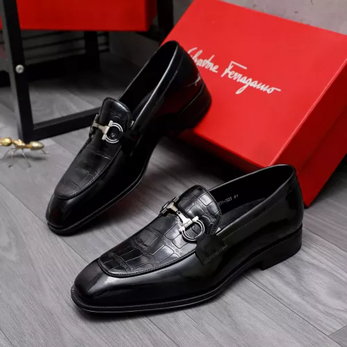 Salvatore Ferragamo Leather Shoes For Men #1293144 $85.00 USD, Wholesale Replica Salvatore Ferragamo Leather Shoes