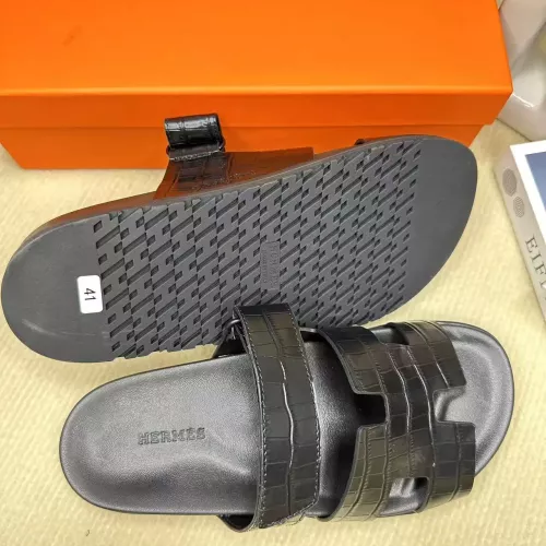 Replica Hermes Slippers For Men #1293279 $60.00 USD for Wholesale