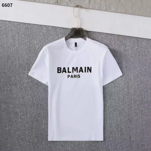 Balmain T-Shirts Short Sleeved For Men #1293335 $32.00 USD, Wholesale Replica Balmain T-Shirts