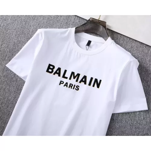 Replica Balmain T-Shirts Short Sleeved For Men #1293335 $32.00 USD for Wholesale