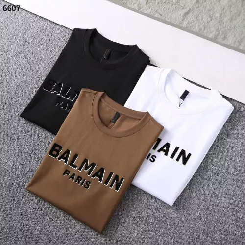 Replica Balmain T-Shirts Short Sleeved For Men #1293335 $32.00 USD for Wholesale