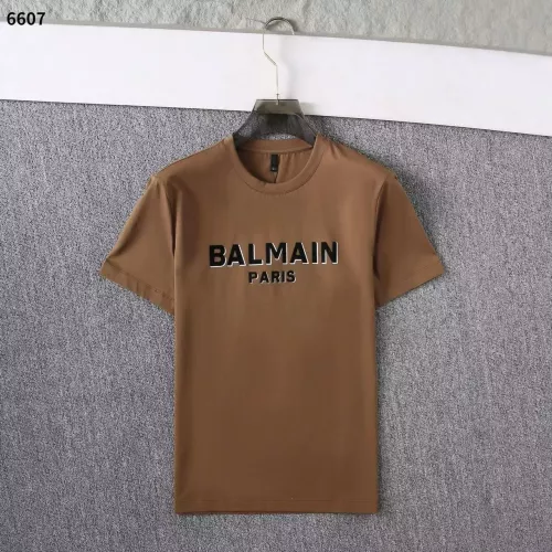 Balmain T-Shirts Short Sleeved For Men #1293336 $32.00 USD, Wholesale Replica Balmain T-Shirts