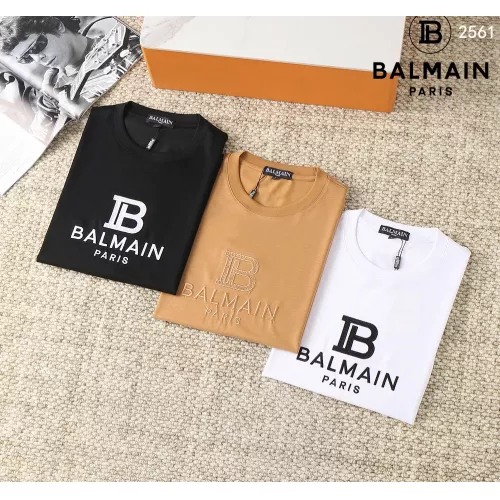 Replica Balmain T-Shirts Short Sleeved For Men #1293453 $38.00 USD for Wholesale