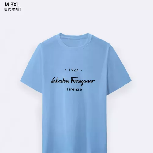 Salvatore Ferragamo T-Shirts Short Sleeved For Men #1294135 $25.00 USD, Wholesale Replica Salvatore Ferragamo T-Shirts