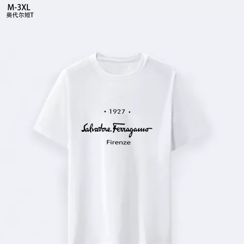 Salvatore Ferragamo T-Shirts Short Sleeved For Men #1294137 $25.00 USD, Wholesale Replica Salvatore Ferragamo T-Shirts