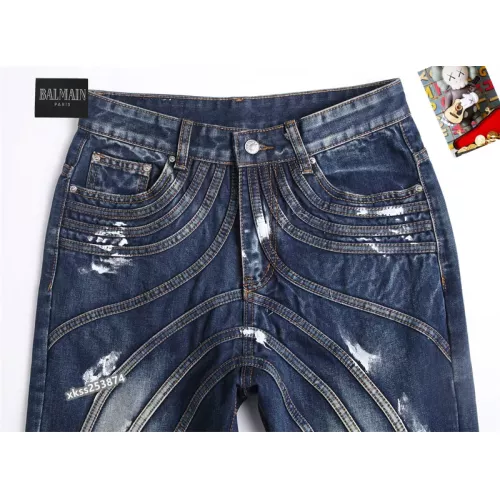 Replica Balmain Jeans For Men #1294187 $48.00 USD for Wholesale