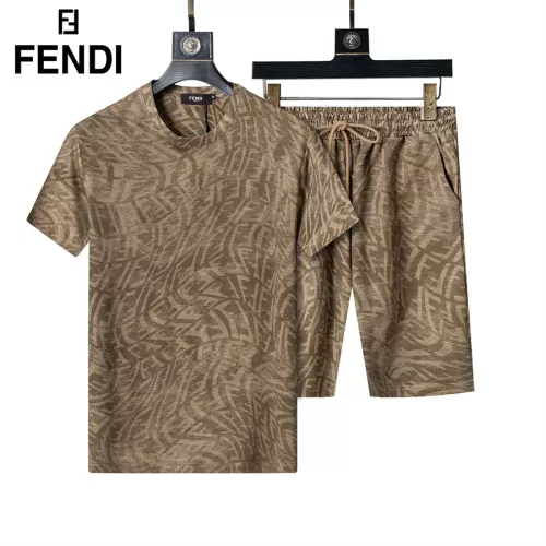 Fendi Tracksuits Short Sleeved For Men #1294616 $48.00 USD, Wholesale Replica Fendi Tracksuits