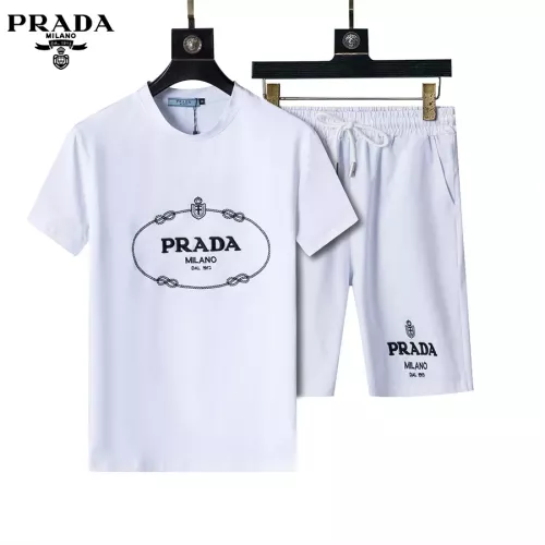 Prada Tracksuits Short Sleeved For Men #1294637 $48.00 USD, Wholesale Replica Prada Tracksuits