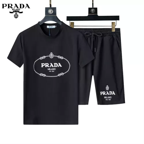 Prada Tracksuits Short Sleeved For Men #1294638 $48.00 USD, Wholesale Replica Prada Tracksuits