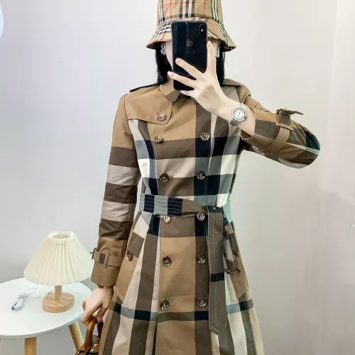 Burberry Trench Coat Long Sleeved For Women #1295274 $160.00 USD, Wholesale Replica Burberry Trench Coat