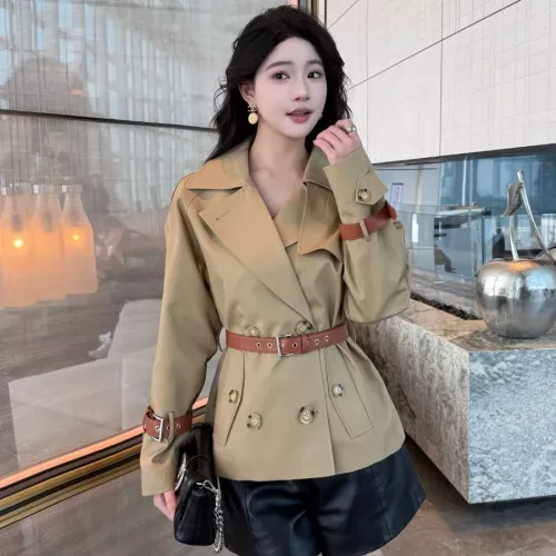 Replica Burberry Trench Coat Long Sleeved For Women #1295281 $160.00 USD for Wholesale