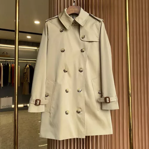 Replica Burberry Trench Coat Long Sleeved For Women #1295296 $160.00 USD for Wholesale