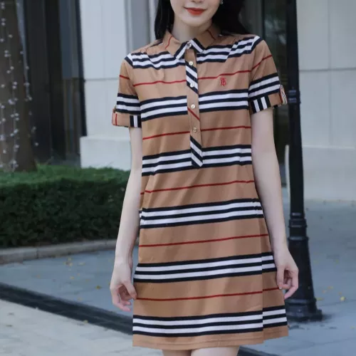 Burberry Dresses Short Sleeved For Women #1295321 $96.00 USD, Wholesale Replica Burberry Dresses