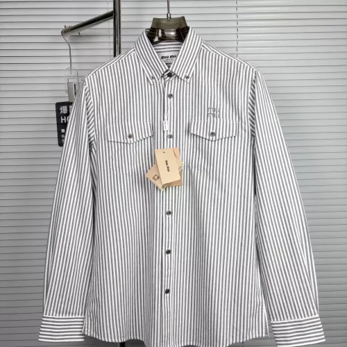 MIU MIU  Shirts Long Sleeved For Men #1295479 $92.00 USD, Wholesale Replica MIU MIU  Shirts