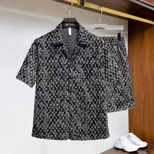 Louis Vuitton LV Tracksuits Short Sleeved For Men #1296541 $82.00 USD, Wholesale Replica Louis Vuitton LV Tracksuits