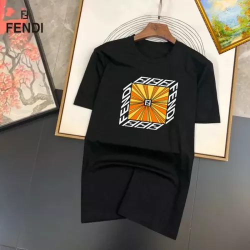 Fendi T-Shirts Short Sleeved For Unisex #1298191 $25.00 USD, Wholesale Replica Fendi T-Shirts