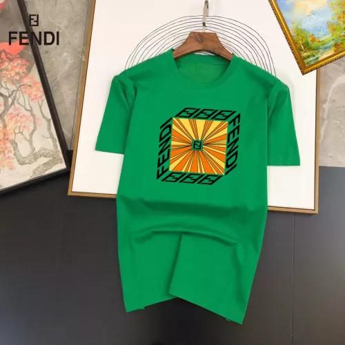 Fendi T-Shirts Short Sleeved For Unisex #1298193 $25.00 USD, Wholesale Replica Fendi T-Shirts