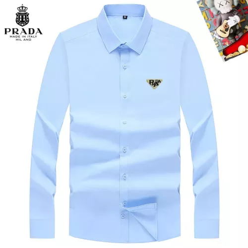 Prada Shirts Long Sleeved For Men #1298312 $40.00 USD, Wholesale Replica Prada Shirts