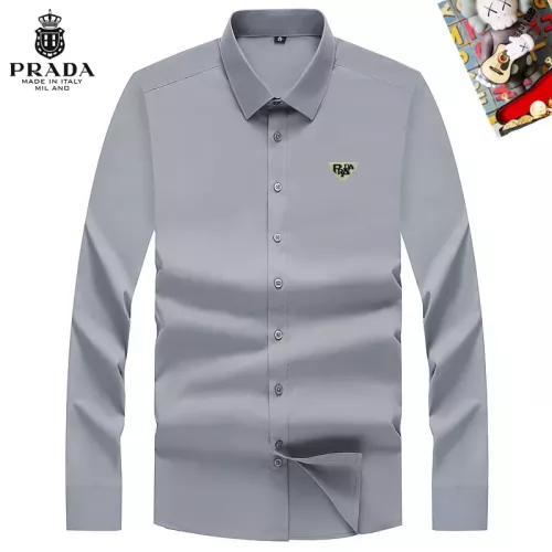 Prada Shirts Long Sleeved For Men #1298313 $40.00 USD, Wholesale Replica Prada Shirts