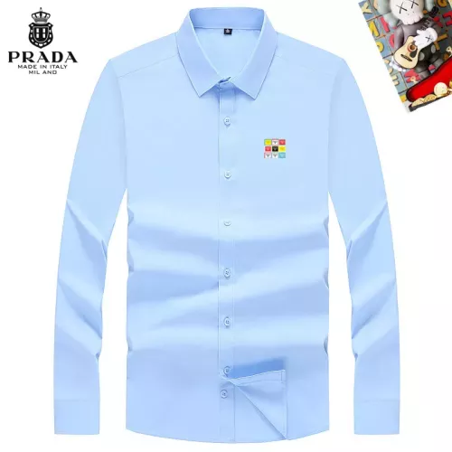 Prada Shirts Long Sleeved For Men #1298342 $40.00 USD, Wholesale Replica Prada Shirts