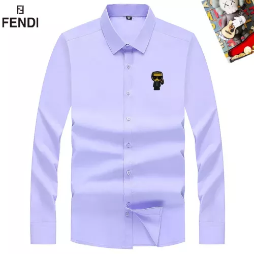 Fendi Shirts Long Sleeved For Men #1298371 $40.00 USD, Wholesale Replica Fendi Shirts