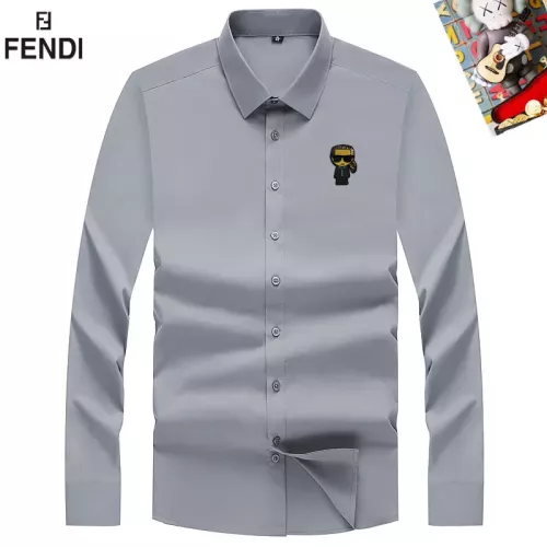 Fendi Shirts Long Sleeved For Men #1298373 $40.00 USD, Wholesale Replica Fendi Shirts