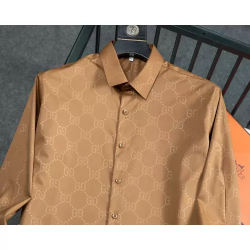 Replica Gucci Shirts Long Sleeved For Men #1298433 $56.00 USD for Wholesale