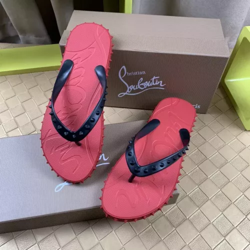 Replica Christian Louboutin CL Slippers For Men #1303002 $56.00 USD for Wholesale