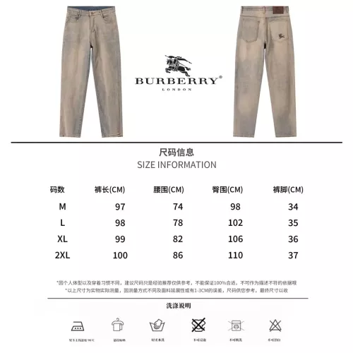 Replica Burberry Jeans For Men #1303272 $48.00 USD for Wholesale