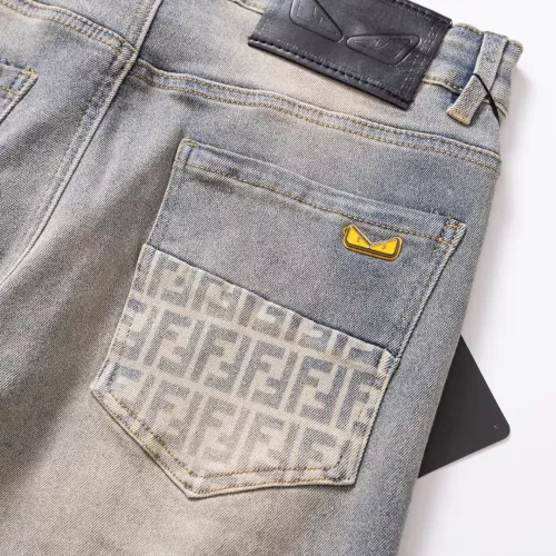 Replica Fendi Jeans For Men #1303287 $48.00 USD for Wholesale