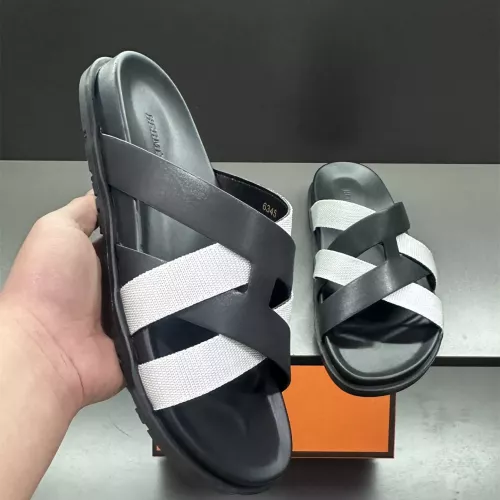 Replica Hermes Slippers For Men #1303321 $60.00 USD for Wholesale