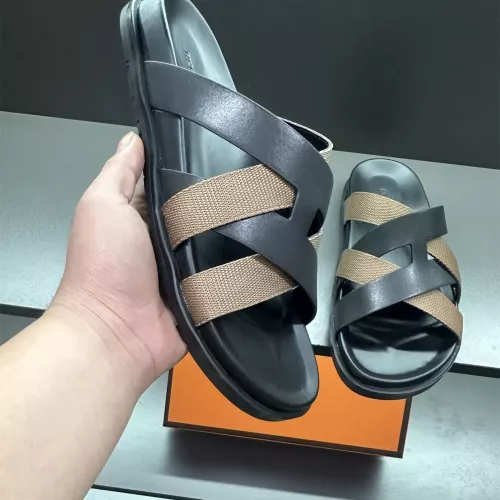 Replica Hermes Slippers For Men #1303322 $60.00 USD for Wholesale