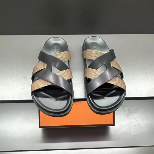 Replica Hermes Slippers For Men #1303322 $60.00 USD for Wholesale