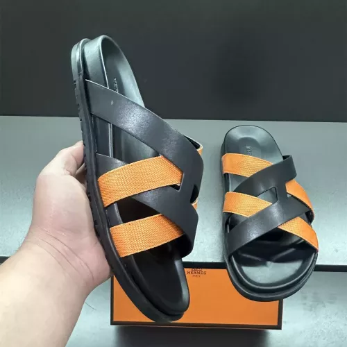 Replica Hermes Slippers For Men #1303323 $60.00 USD for Wholesale