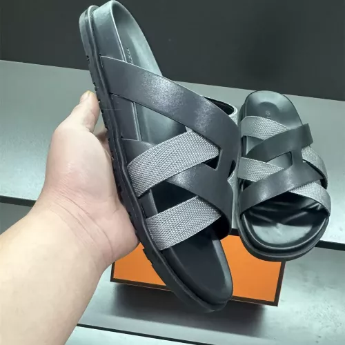 Replica Hermes Slippers For Men #1303324 $60.00 USD for Wholesale