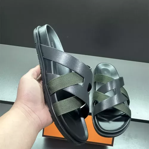 Replica Hermes Slippers For Men #1303325 $60.00 USD for Wholesale