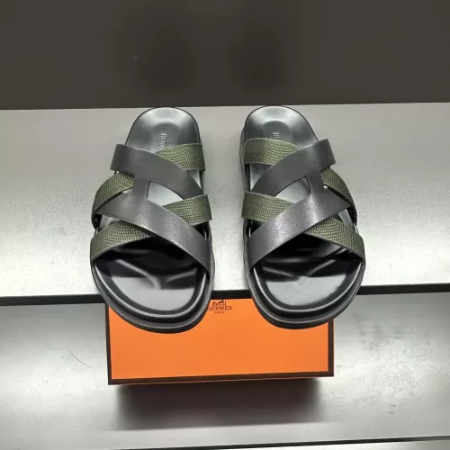 Replica Hermes Slippers For Men #1303325 $60.00 USD for Wholesale